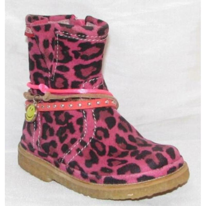 SHOESME maat 19 lerenlaarsje cheetah fuxia gratis verzenden