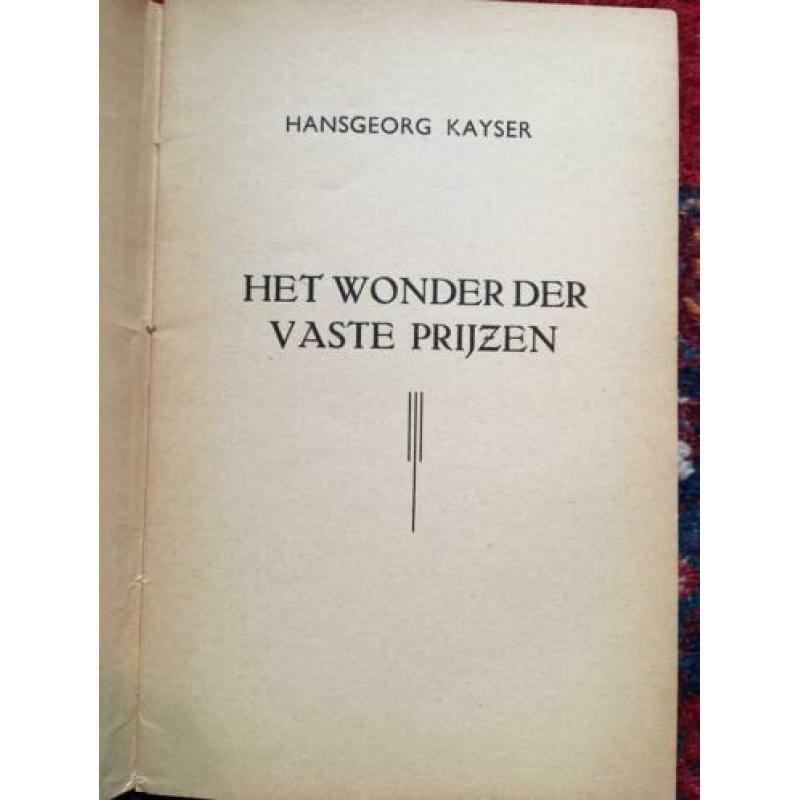 Het wonder der vaste prijzen | Hansgeorg Kayser