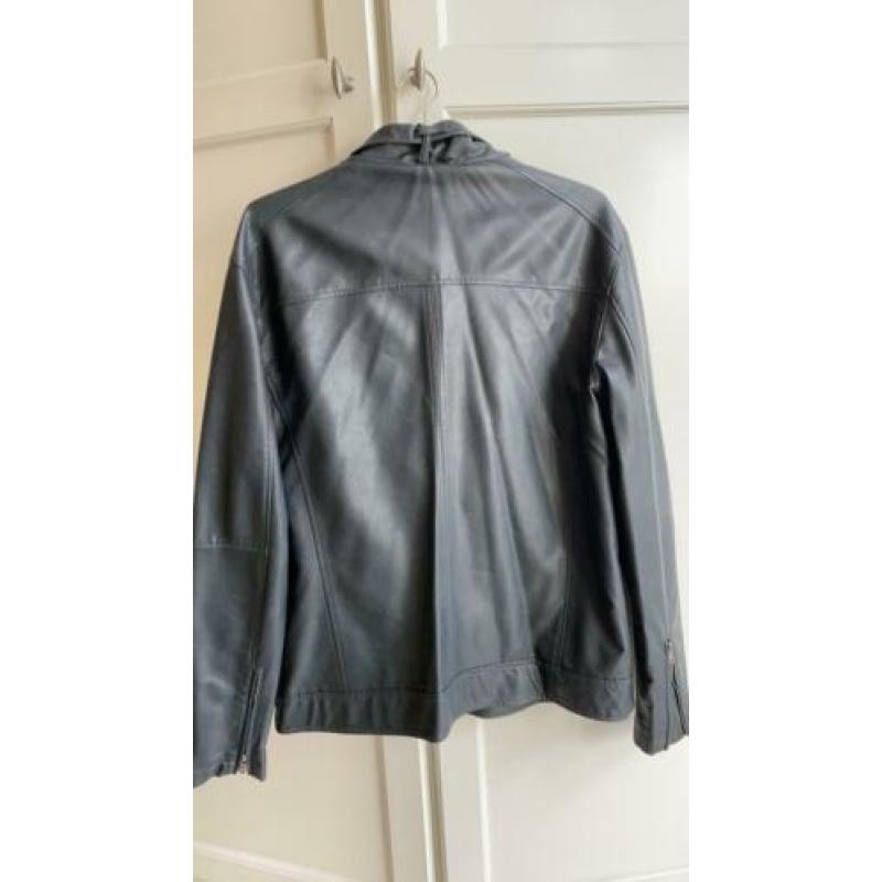 Zwart leren Jack maat 54