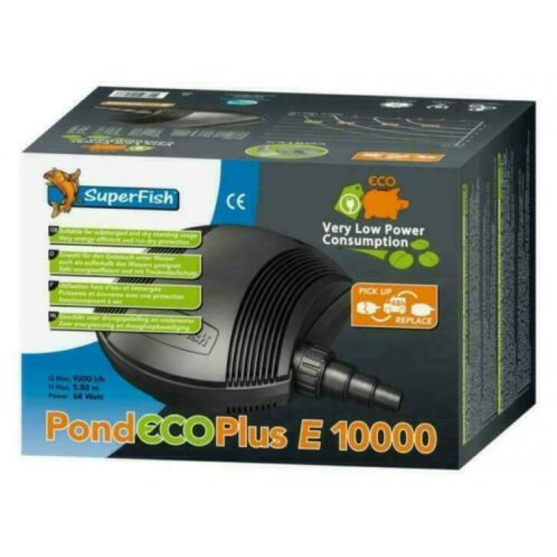 Energie zuinige vijverpomp, slechts 5 watt per 1000 liter