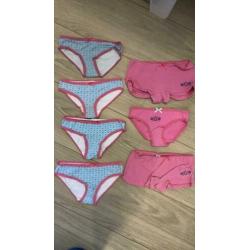 Maat 92 98 meisjes ondergoed 7x ZGAN boxer slip roze blauw
