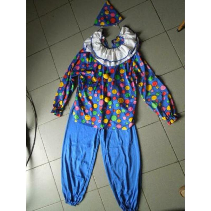 Carnavalspak clown maat 46