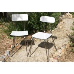 Brocante - 3 Formica-stoeltjes!