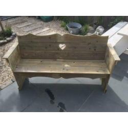 Landelijk brocante tuinbank