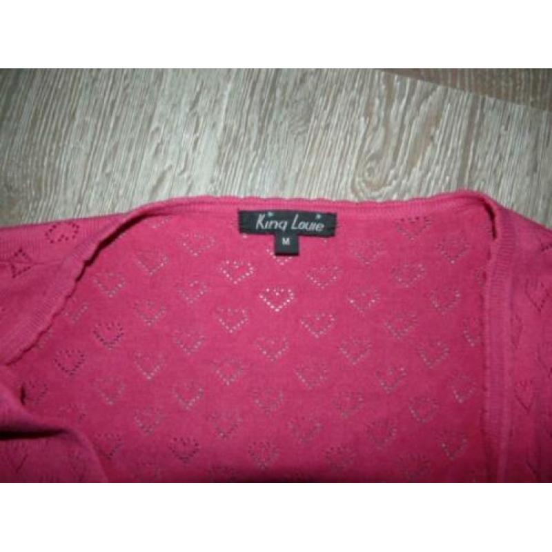 prachtig roze hartjes wikkelvest vest King Louie M 38 40