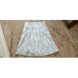 ZGAN prachtig beige met witte SCAPA rok mt S 36, rokje wit