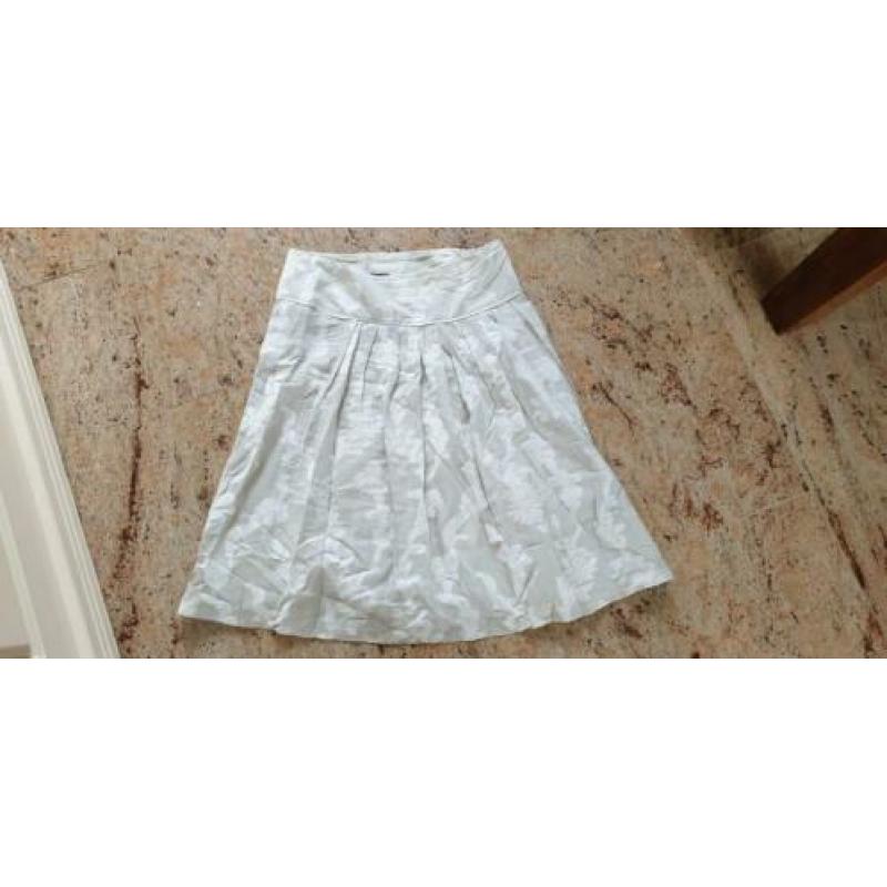 ZGAN prachtig beige met witte SCAPA rok mt S 36, rokje wit
