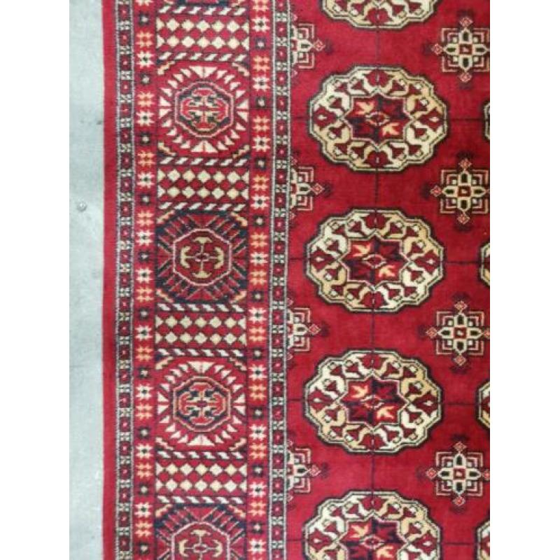 Vintage Bokhara vloerkleed rood Perzische style wol 172x246