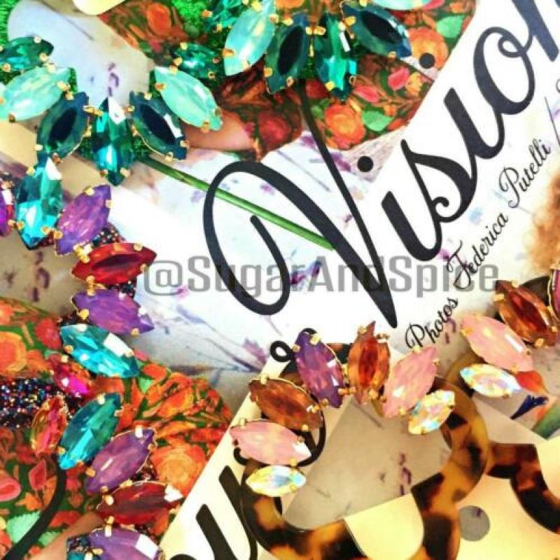 Bello klaver glitter oorbellen festival ibiza godly NIEUW