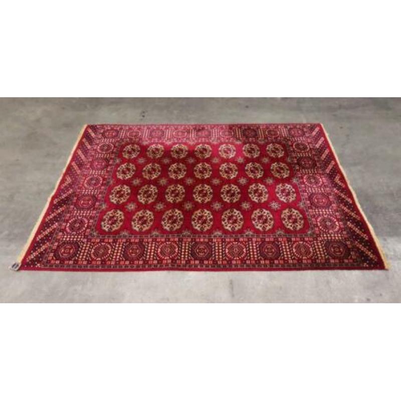 Vintage Bokhara vloerkleed rood Perzische style wol 172x246