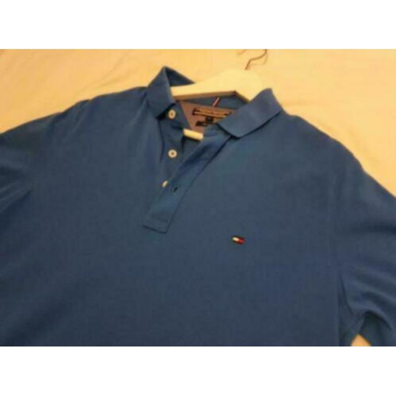 TOMMY HILFIGER Polo T Shirt Blauw z.g.a.n !! 15 EURO !!