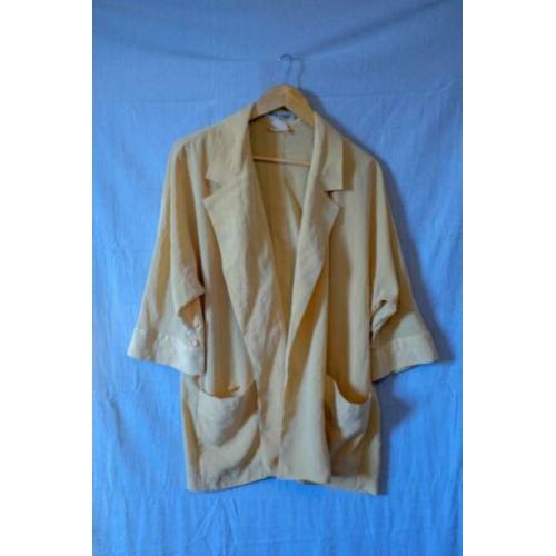 Gele Vintage Jas - maat 40 - made in Hong Kong