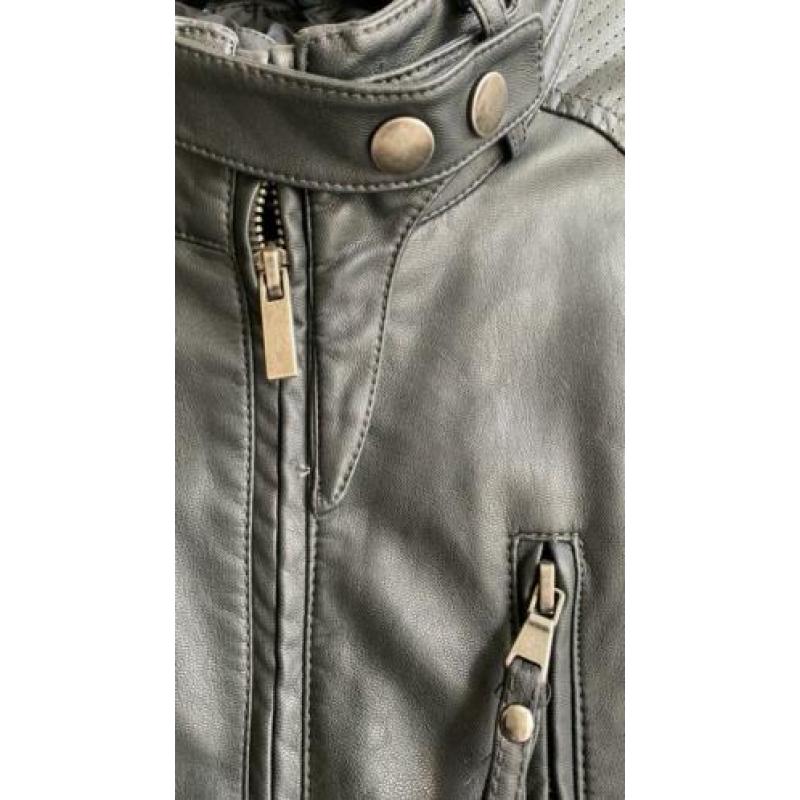 Zwart leren Jack maat 54