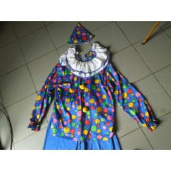 Carnavalspak clown maat 46
