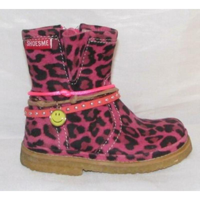 SHOESME maat 19 lerenlaarsje cheetah fuxia gratis verzenden
