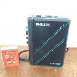 Jaren 80 cassettebandjes memorecorder Philips D6290 vintage