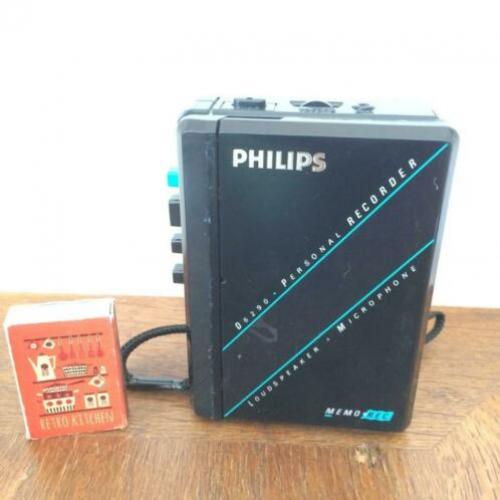 Jaren 80 cassettebandjes memorecorder Philips D6290 vintage