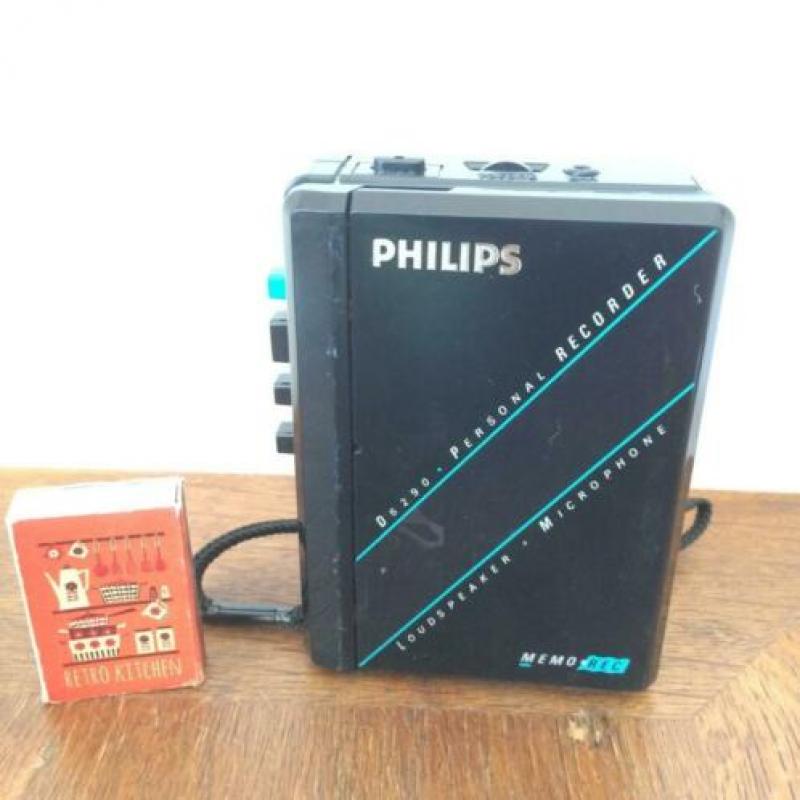 Jaren 80 cassettebandjes memorecorder Philips D6290 vintage