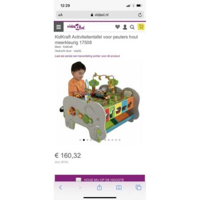 Houten speeltafel baby/peuter