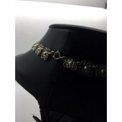 H113 Prachtige zilveren filigrain ketting