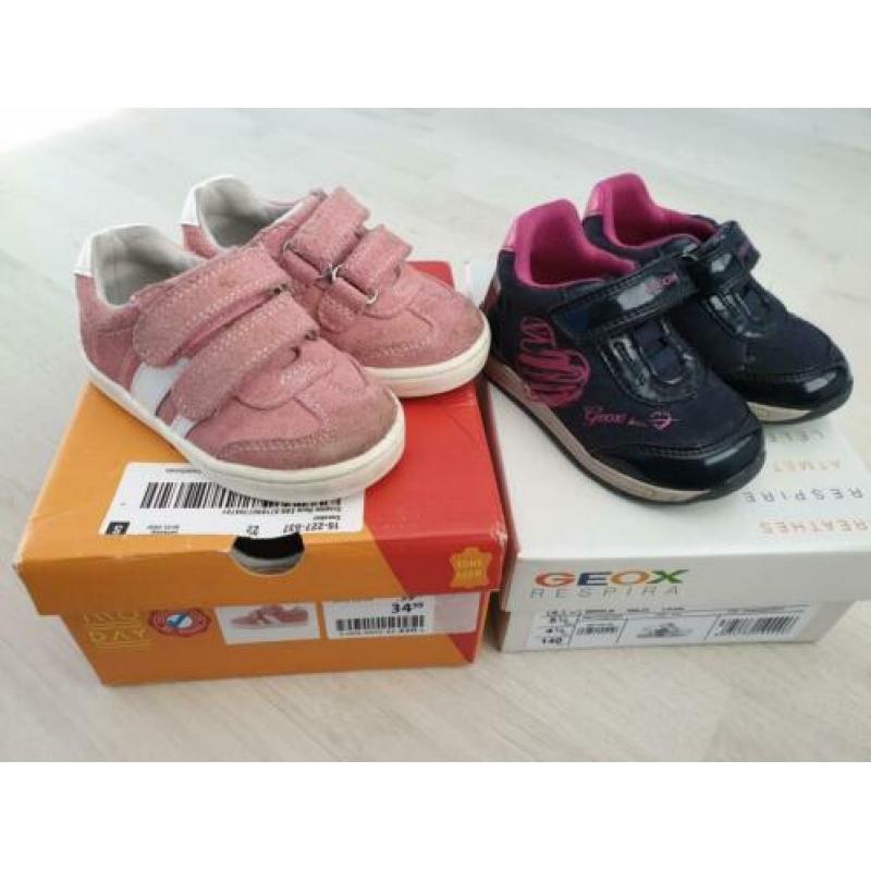 2 paar leren schoenen Geox en Twoday - maat 22