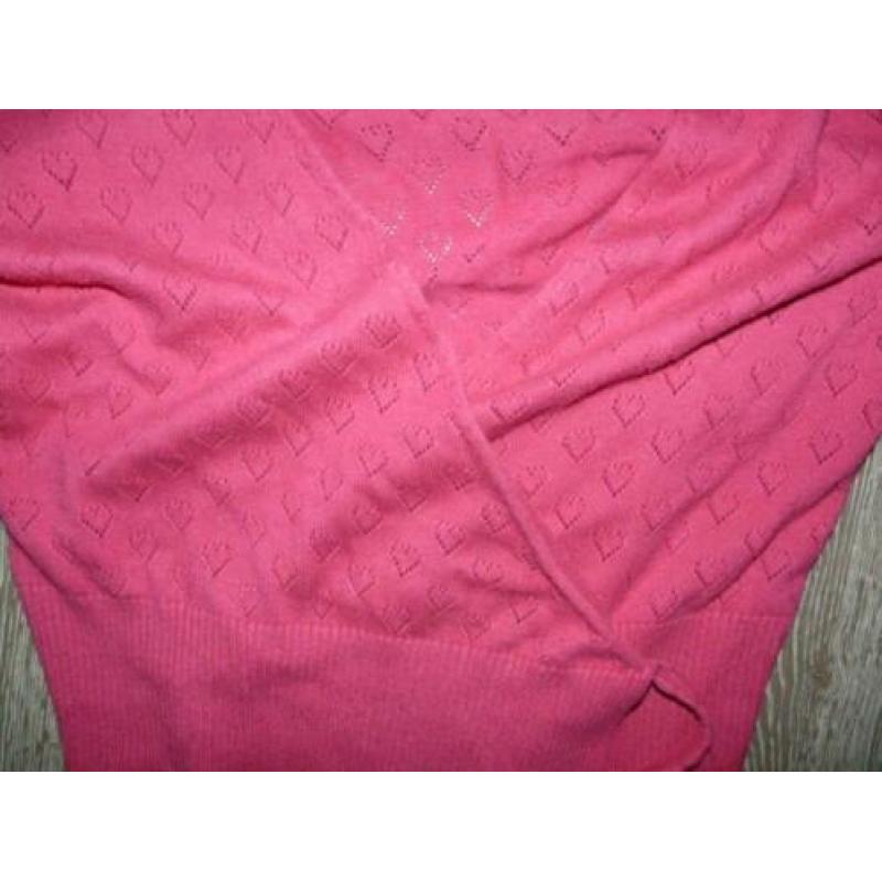 prachtig roze hartjes wikkelvest vest King Louie M 38 40