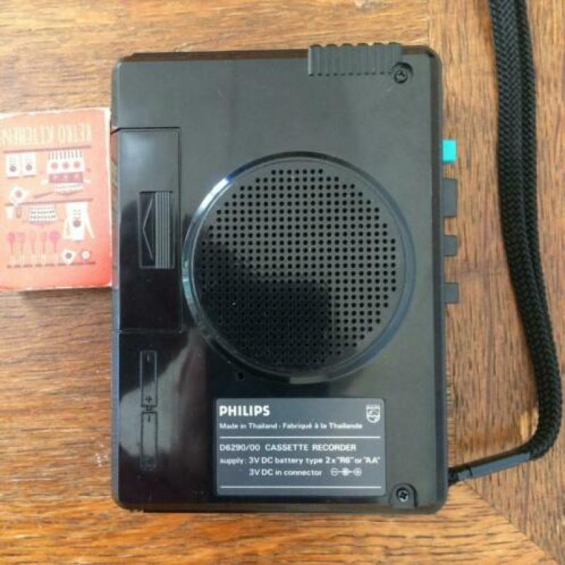 Jaren 80 cassettebandjes memorecorder Philips D6290 vintage