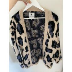 Fabienne chapot vest maat M mohair panterprint