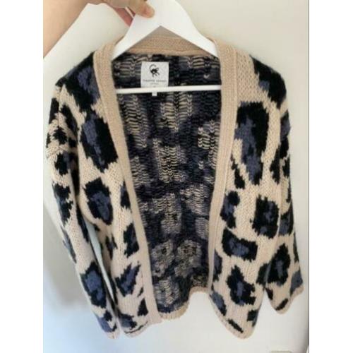 Fabienne chapot vest maat M mohair panterprint