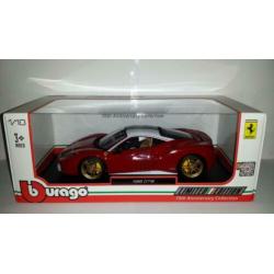 Bburago 1:18 Ferrari 488 GTB The Lauda 2017 rood/wit nieuw