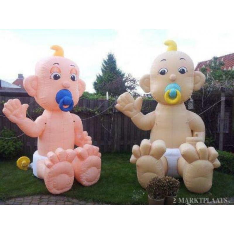 doe opblaasbare baby opblaas te huur geboorte ooievaar huren