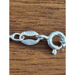 Mooie zilveren (925) PARELset; ketting, hanger en oorbellen