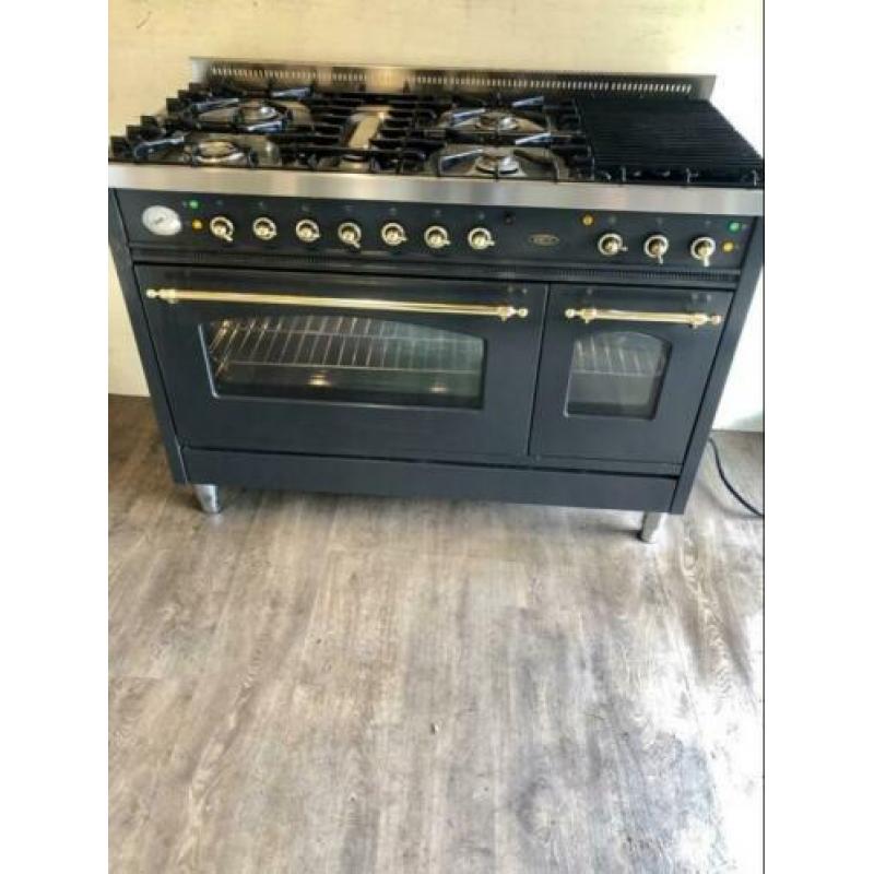Prachtig Boretti antraciet met messing beslag 120 cm
