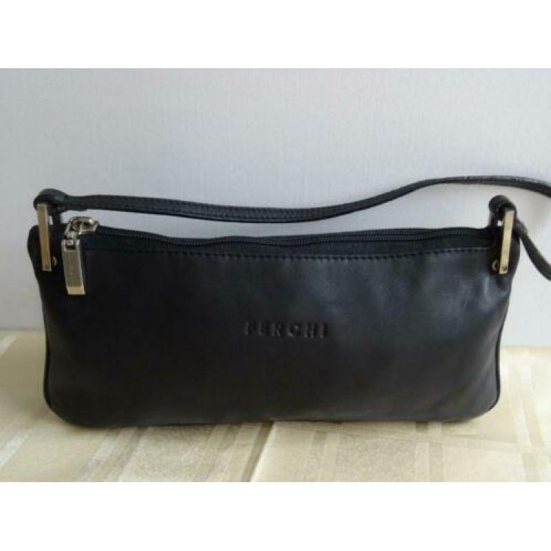 Lederen Ferchi tasje schoudertasje handtas clutch