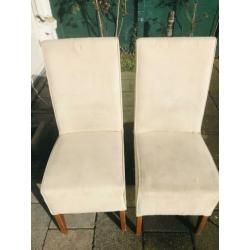 Eettafel stoelen, gebruikt. Voor beide tezamen €10,-