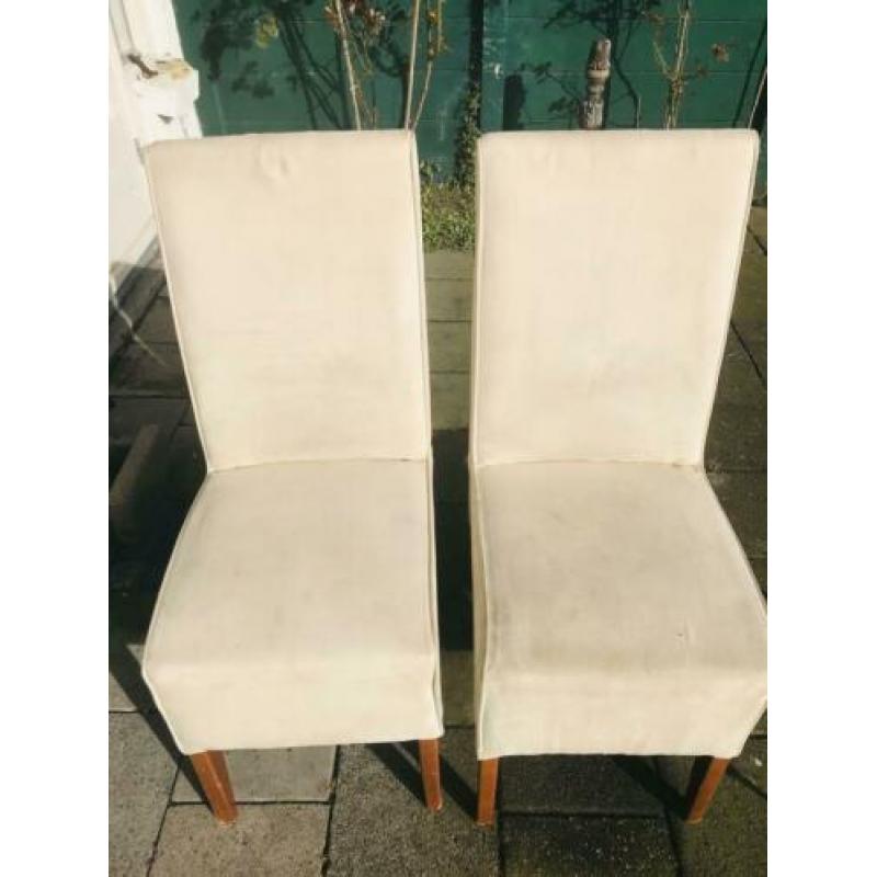 Eettafel stoelen, gebruikt. Voor beide tezamen €10,-