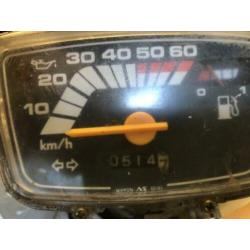 Peugeot scooter blauw kenteken opknapper blok is goed
