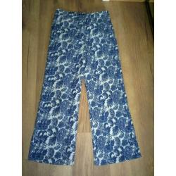 prachtige blauw / witte ZARA broek mt. 36