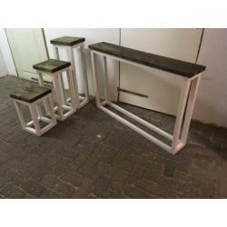 div modellen,kleuren massief houten sidetables,maatwerk