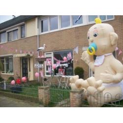 doe opblaasbare baby opblaas te huur geboorte ooievaar huren