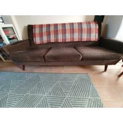 Retro bruine corduroy rib bank