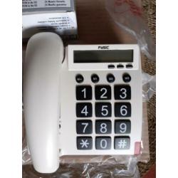 Fysic senioren telefoon huistelefoon wit / cremekleurig