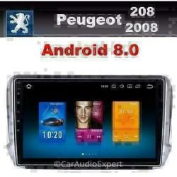 Peugeot 208 2008 android 8.0 32gb dab+ wifi radio navigatie