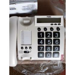 Fysic senioren telefoon huistelefoon wit / cremekleurig