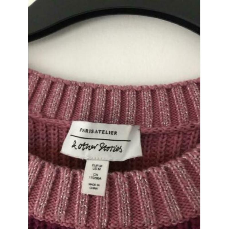 & other stories trui roze streep M
