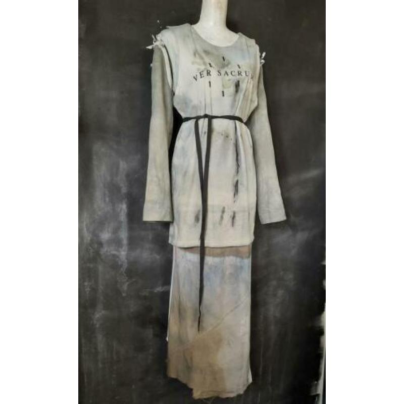 mold effect jurk nieuw annDemeulemeester laagjes handgeverfd