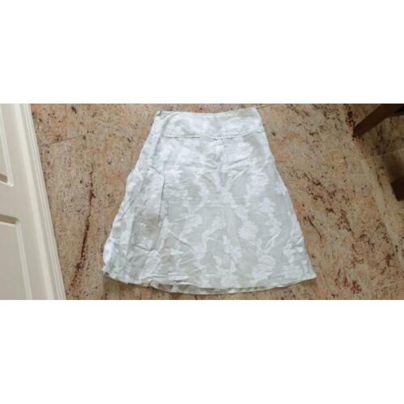 ZGAN prachtig beige met witte SCAPA rok mt S 36, rokje wit