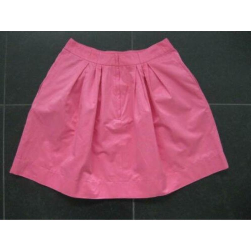 Roze rok glansstof, katoen, maat S H&M, plooien