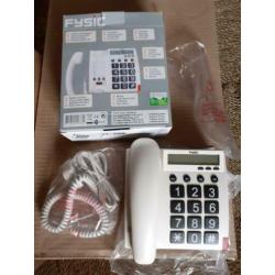Fysic senioren telefoon huistelefoon wit / cremekleurig