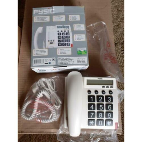 Fysic senioren telefoon huistelefoon wit / cremekleurig
